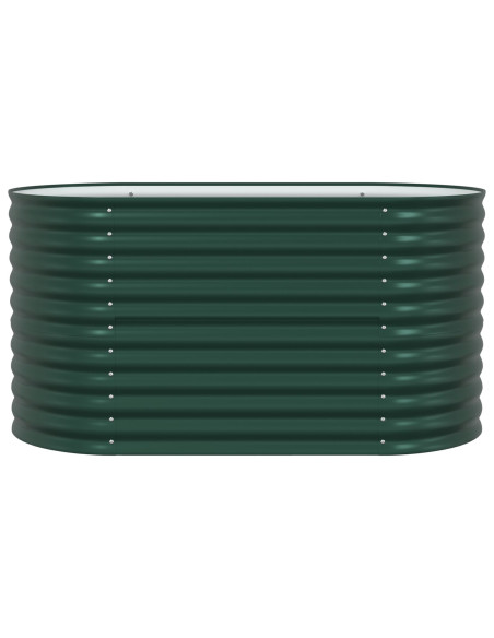 Letto da Giardino Rialzato Verde 160x80x81 cm in Acciaio Galvanizzato