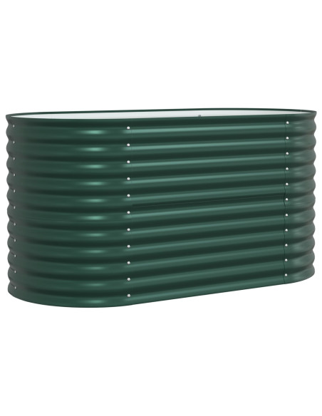 Letto da Giardino Rialzato Verde 160x80x81 cm in Acciaio Galvanizzato