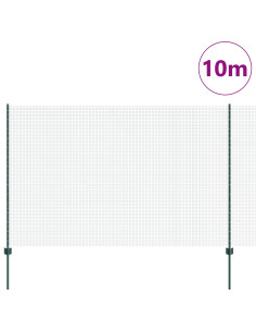 Recinzione con Posto Verde 1,6 x 10 m Acciaio e PVC