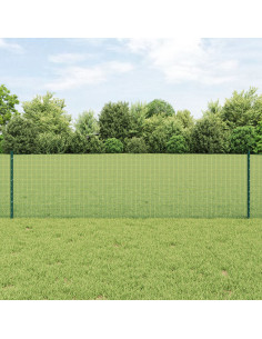 Recinzione con Posto Verde 0,6 x 25 m Acciaio e PVC