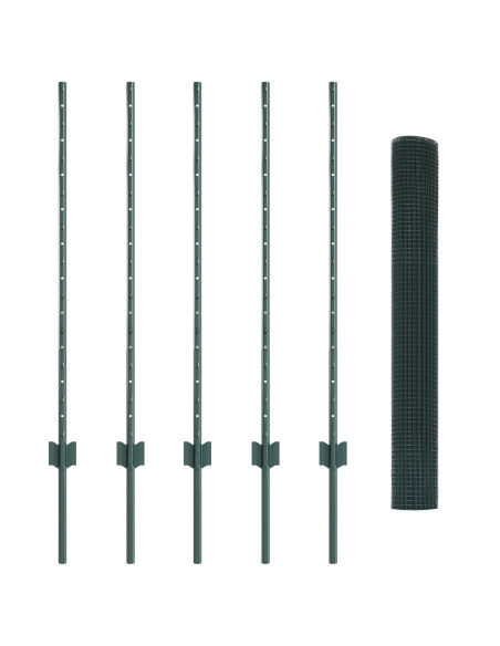 Recinzione con Posto Verde 1 x 10 m Acciaio