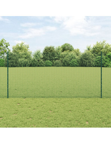 Recinzione con Posto Verde 1,2 x 10 m Acciaio e PVC