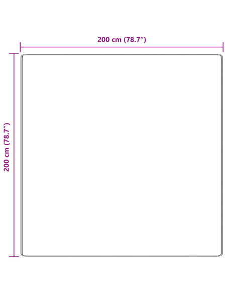 Tappeto shaggy  con supporto in lattice marrone 200x200 cm