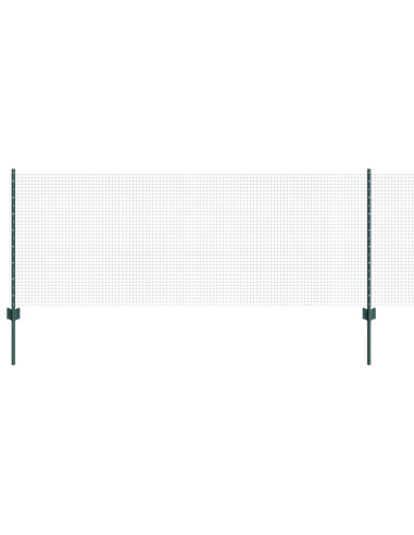 Recinzione con Posto Verde 0,8 x 10 m Acciaio e PVC