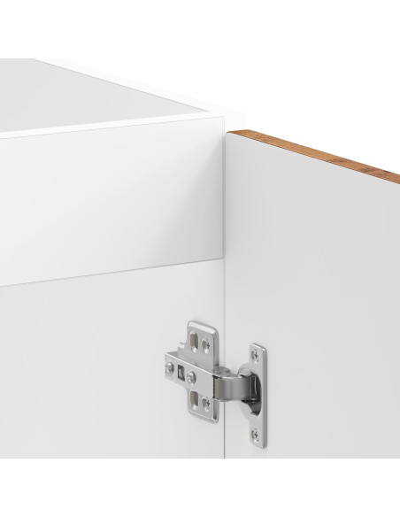 Mobile base per lavabo ""Porto"" con lavabo in legno antico 80x46x84,5 cm in legno ingegnerizzato