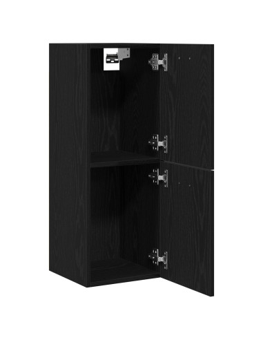 Mobile da Bagno Rovere Nero 30 x 30 x 80 cm Legno multistrato