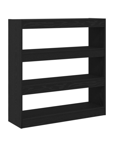 Armadio per Libri Rovere Nero 100 x 30 x 103 cm