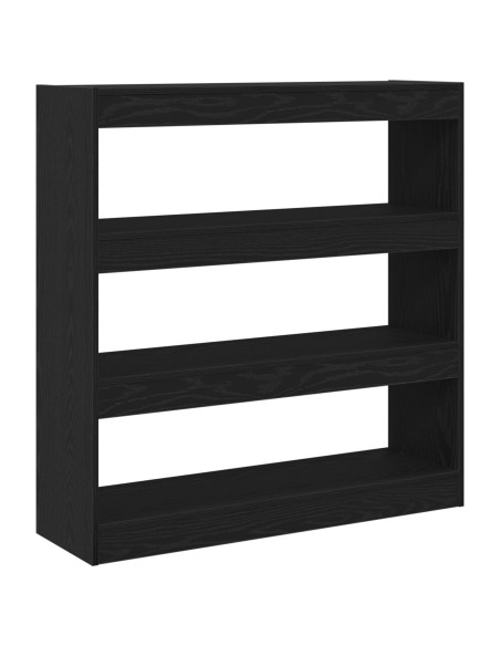 Armadio per Libri Rovere Nero 100 x 30 x 103 cm