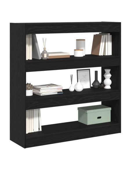 Libreria / Divisore per stanze  Rovere Nero 100x30x103cm Legno ingegnerizzato