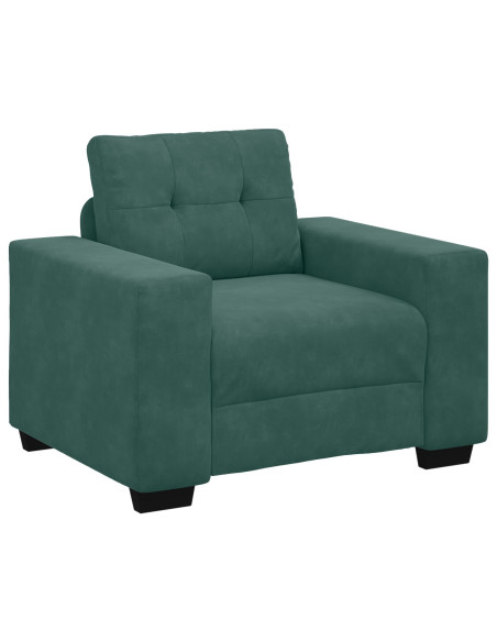 Set di divani 3 pcs Verde Scuro 221 x 80 x 80 cm Velluto