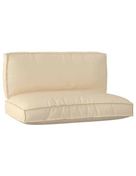 Set di Cuscini per Pallet 2 pcs Beige Tessuto Oxford