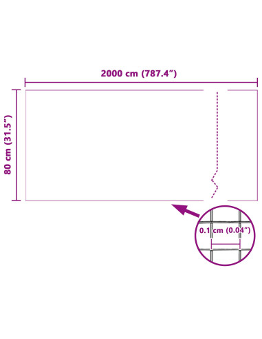 Zanzariera a rete Bianco 80 x 2000 cm Fibra di vetro