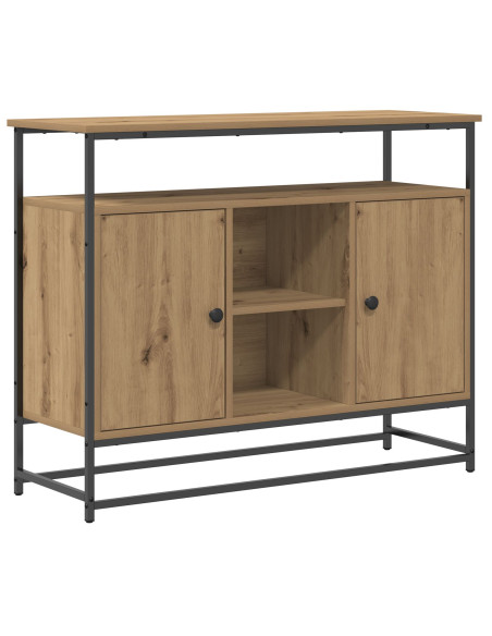 Credenza Artisan Rovere 100x35x80 cm Legno ingegnerizzato e Acciaio