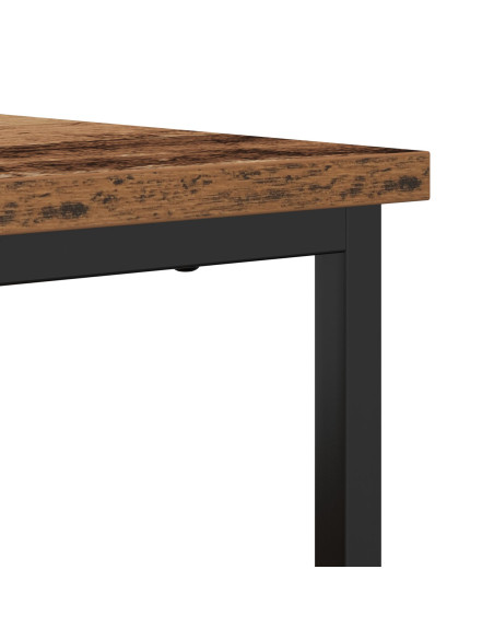 Credenza In Legno Invecchiato 69x35x80 cm Legno Ingegnerizzato e Acciaio