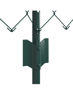 Recinzione con Posto Verde 0,8 x 10 m Acciaio e PVC