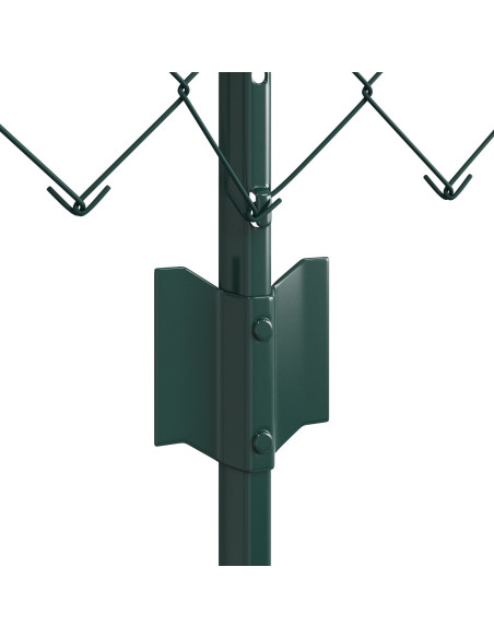 Recinzione con Posto Verde 0,8 x 10 m Acciaio e PVC