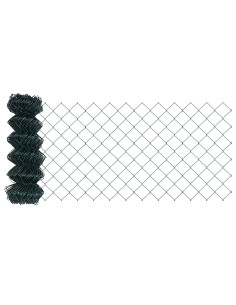 Recinzione con Posto Verde 0,8 x 10 m Acciaio e PVC 2