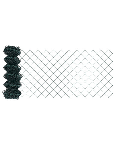 Recinzione con Posto Verde 0,8 x 10 m Acciaio e PVC