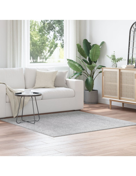 Tappeto Shaggy con retro in lattice Grigio 160x160 cm