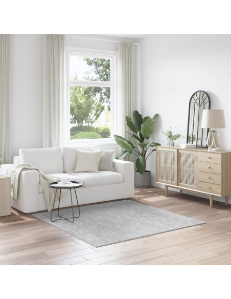Tappeto Shaggy Antiscivolo Grigio 160 x 160 cm PP
