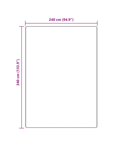Tappeto Shaggy Antiscivolo Grigio 240 x 340 cm PP