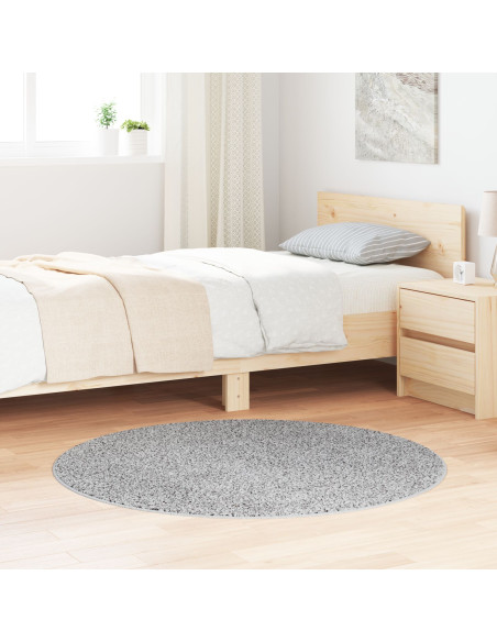 Tappeto Shaggy con retro in lattice Grigio ø120 cm