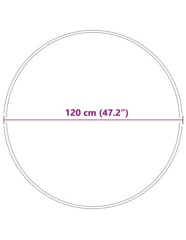 Tappeto Shaggy Antiscivolo Grigio 120 x 120 cm PP