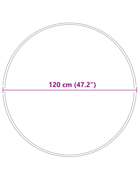 Tappeto Shaggy Antiscivolo Grigio 120 x 120 cm PP