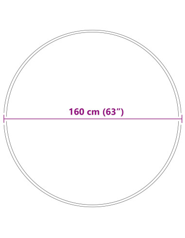 Tappeto Shaggy Antiscivolo Grigio 160 x 160 cm PP