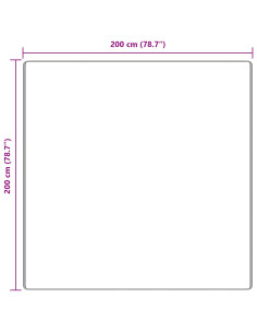 Tappeto Shaggy Antiscivolo Crema 200 x 200 cm PP