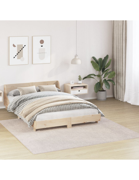 Tappeto Shaggy con fondo in lattice Crema 200x200 cm
