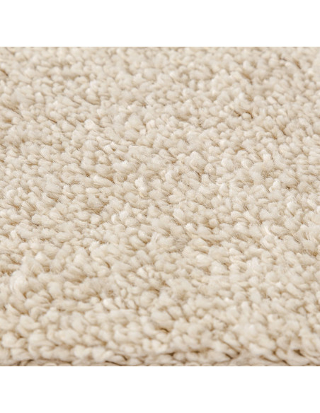 Tappeto Shaggy con fondo in lattice Crema 200x200 cm
