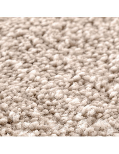 Tappeto Shaggy Antiscivolo Crema 90 x 90 cm PP