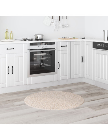 Tappeto Shaggy Antiscivolo Crema 90 x 90 cm PP