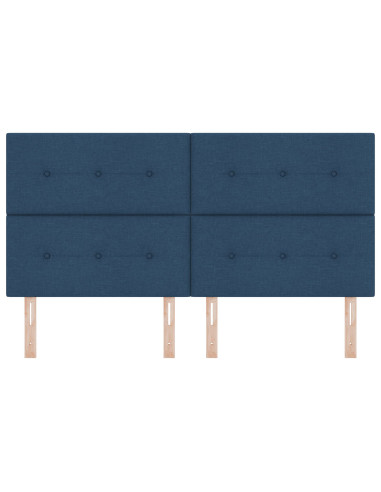 Testiera con testiera Blu 180 cm Pelle Sintetica