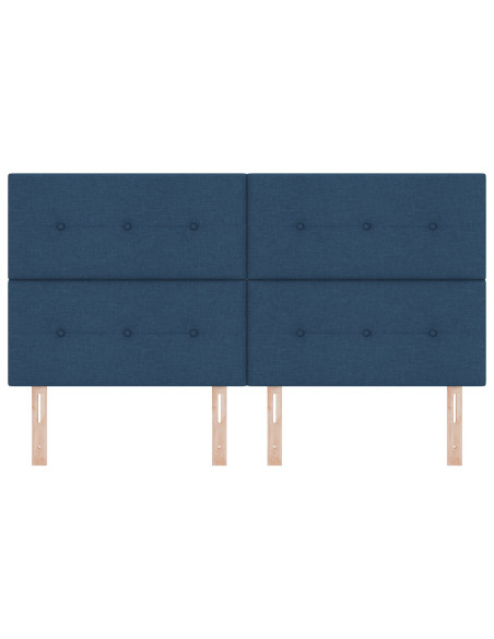 Testiera  Button Tufted Blu 180 cm Tessuto