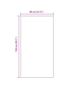 Tappeto Shaggy Antiscivolo Marrone 80 x 150 cm PP