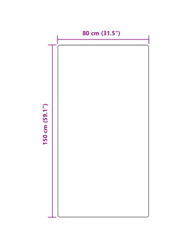 Tappeto Shaggy Antiscivolo Marrone 80 x 150 cm PP