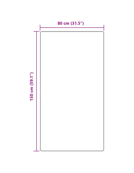 Tappeto Shaggy Antiscivolo Marrone 80 x 150 cm PP