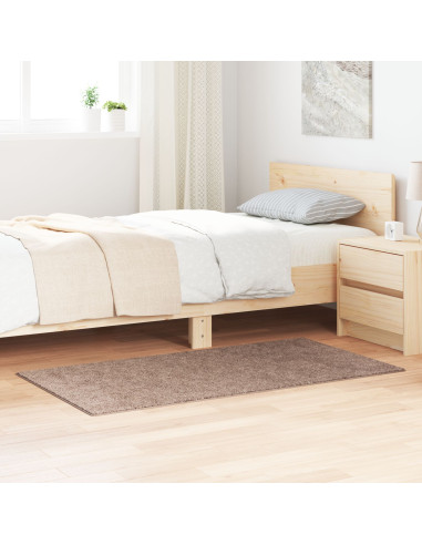 Tappeto Shaggy Antiscivolo Marrone 80 x 150 cm PP