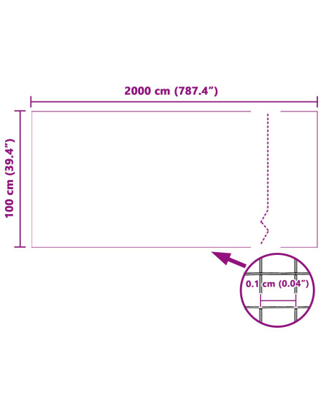 Schermo per insetti  Bianco 100x2000 cm in Fibra di Vetro