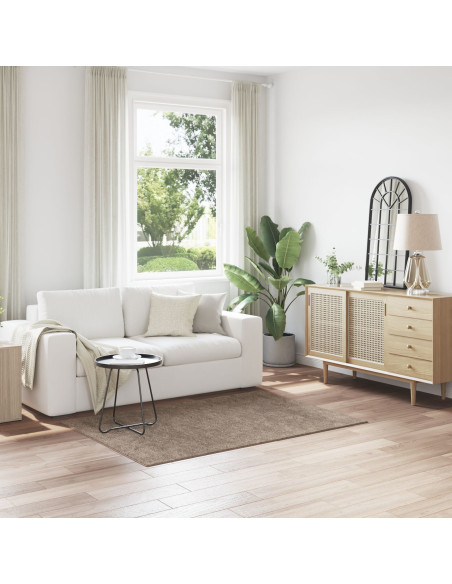Tappeto Shaggy con retro in lattice Marrone 120x170 cm