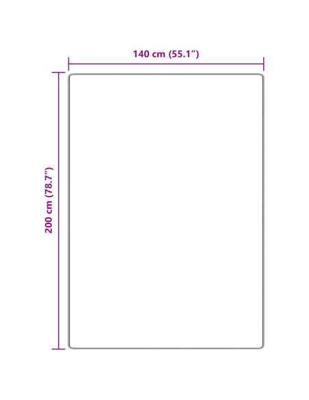 Tappeto Shaggy con retro in lattice Marrone 140x200 cm
