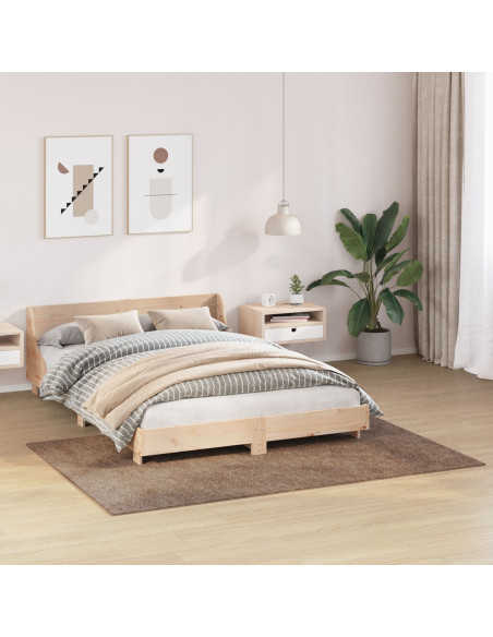 Tappeto Shaggy con retro in lattice Marrone 140x200 cm