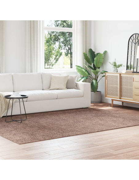 Tappeto Shaggy con Base in Lattice Marrone 200x290 cm
