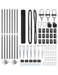 Palo della recinzione Grigio 10 x 1,2 m (16 x 16 mm rete) 2