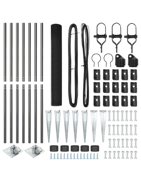 Palo della recinzione Grigio 10 x 1,2 m (16 x 16 mm rete)