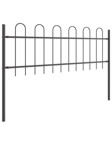 Recinzione per Giardino Grigio 1,7 x 0,6 m