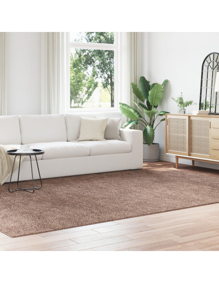 Tappeto Shaggy con retro in lattice Marrone 240x340 cm