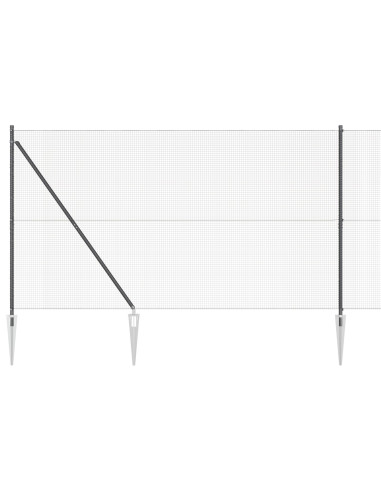 Palo della recinzione Grigio 10 x 1,5 m (rete 16 x 16 mm)